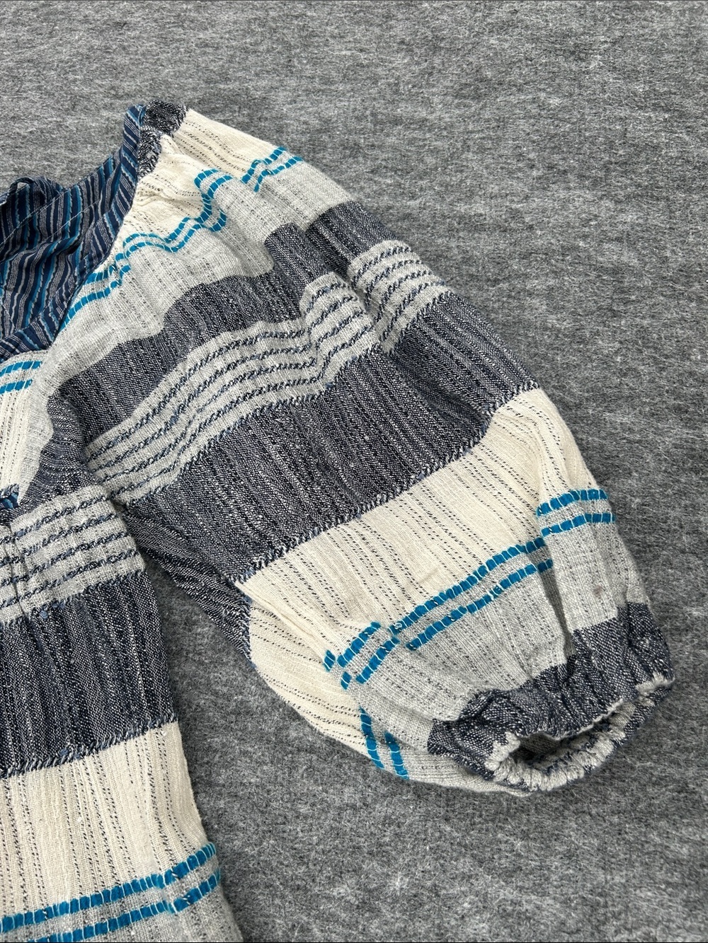 Free People Women’s Cozy Striped Mini Dress in an ivory and blue combo Size XS - Picture 5 of 14